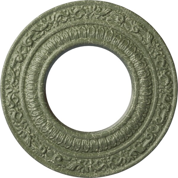 Ekena Millwork Andrea Medallion (Canopies up to 4 1/8"), 8 1/8"OD x 4 1/8"ID x 1/2"P, Athenian Green Crackle CM08ADAGC - main